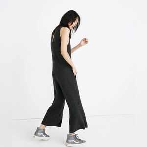 NWT Madewell Wideleg Sweater Jumpsuit Grey XS